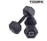 Toorx Hex Rubber Dumbbell 5 Kg  | Tip Top Sports Malta | Sports Malta | Fitness Malta | Training Malta | Weightlifting Malta | Wellbeing Malta
