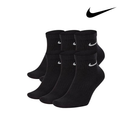 Nike Cushioned Training Ankle Socks (6 Pairs) Malta | Men`s Malta Women`s Apparel | Tip Top Sports Malta