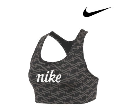 Nike Women's Grey/Black 1-Piece Pad Medium S Sports Bra (BV3636-084) Size  XXL
