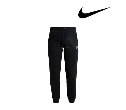 Nike Women's Sportswear Club Fleece Mid-Rise Joggers-White/Black
