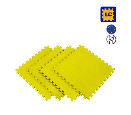 Yellow LC Pack of 4 Mats Puzzle 62cmX62cmX14mm Malta | Puzzle Mats Malta | Sports Malta | Fitness Malta | Training Malta | Weightlifting Malta | Wellbeing Malta | Tip Top Sports Malta | Tip Top Malta