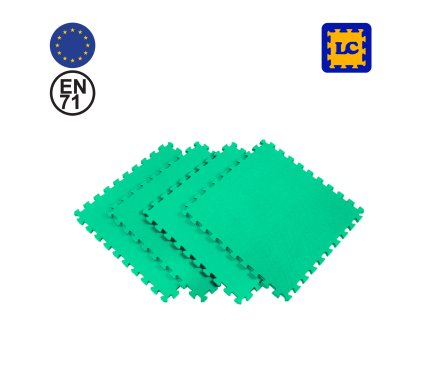 Green LC Pack of 4 Mats Puzzle 62cmX62cmX14mm Malta | Puzzle Mats Malta | Sports Malta | Fitness Malta | Training Malta | Weightlifting Malta | Wellbeing Malta | Tip Top Sports Malta | Tip Top Malta