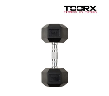 Toorx Hex Rubber Dumbbell Malta | Dumbbells Malta | Sports Malta | Fitness Malta | Training Malta | Weightlifting Malta | Wellbeing Malta | Tip Top Sports Malta | Tip Top Malta