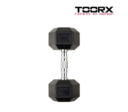Toorx Hex Rubber Dumbbell Malta | Dumbbells Malta | Sports Malta | Fitness Malta | Training Malta | Weightlifting Malta | Wellbeing Malta | Tip Top Sports Malta | Tip Top Malta