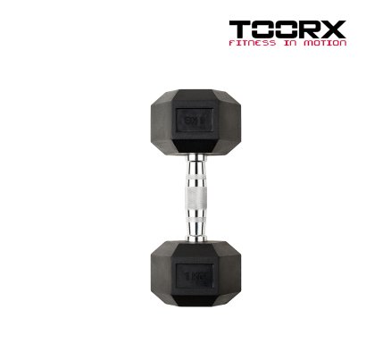 Toorx Hex Rubber Dumbbell Malta | Dumbbells Malta | Sports Malta | Fitness Malta | Training Malta | Weightlifting Malta | Wellbeing Malta | Tip Top Sports Malta | Tip Top Malta