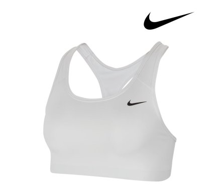 Nike Women's Dri-FIT Bra Tank Top Black / Dark Smoke Grey - White