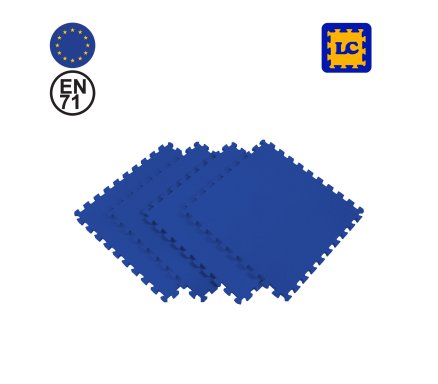 Blue LC Pack Of 4 Mats Puzzle 62cmX62cmX14mm Malta | Puzzle Mats Malta | Sports Malta | Fitness Malta | Training Malta | Weightlifting Malta | Wellbeing Malta | Tip Top Sports Malta | Tip Top Malta